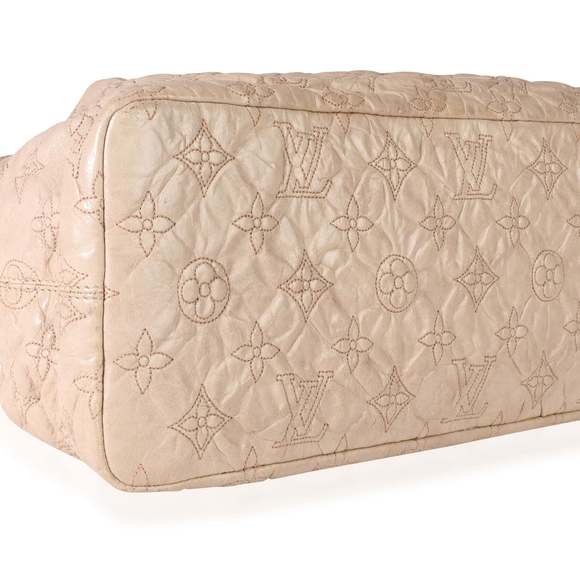 Louis Vuitton Ecru Embroidered Monogram Lambskin Olympe Stratus PM - Picture 4 of 6